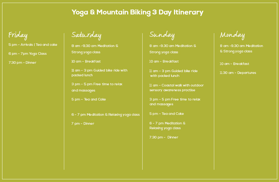 Yoga-and-mountain-biking-3-day-itinery